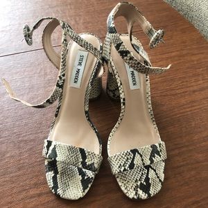 Steve Madden Snake Heels Sandals 7.5 Women’s